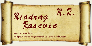 Miodrag Rašević vizit kartica